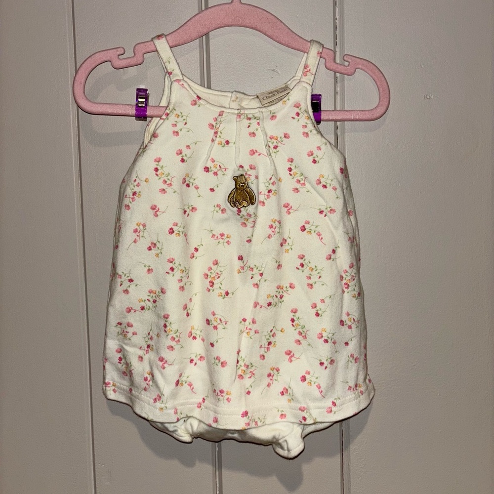 Vintage Classic Pooh Floral Romper